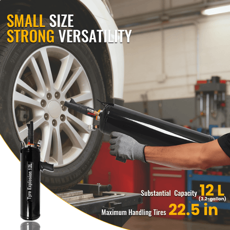 12L/3.2 Gallon Tire Bead Seater Tire Blaster Portable Tire Inflator Tool Handheld Bead Bazooka - Fab Heavy Parts