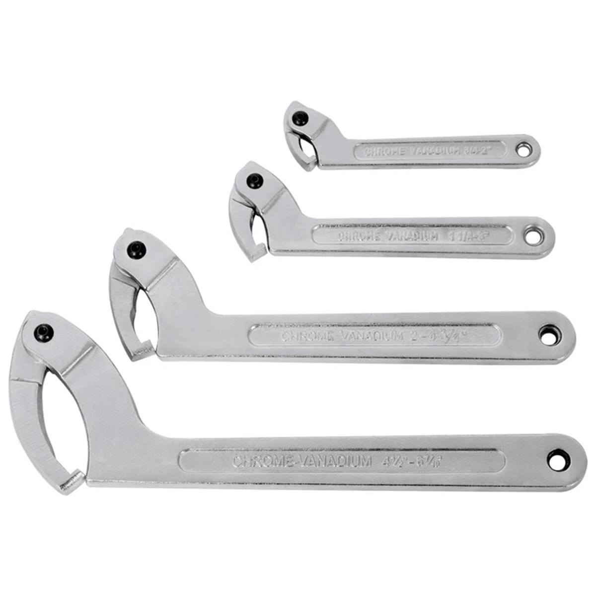12Pcs Adjustable Hook C Spanner Wrench Set Pin Spanner Wrench Tool Kit Multiple Inch Size Range - Fab Heavy Parts