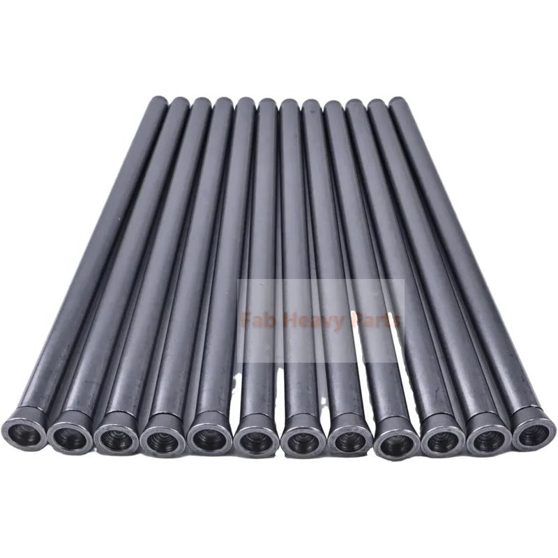 12PCS Push Rods 264 - 6156 133 - 6379 2646156 1336379 Fits for Caterpillar CAT Engine C7 C9 C - 9 3126B 3126E C7.2 C9.3 3126 Tractor 586C D5N XL D6N D6N XL - Fab Heavy Parts