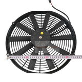 12V 14" Aftermarket 30101509 VA08-AP51/C-23A Medium Profile Electric Puller Fan for Excavator Bulldozer Loader Roller Crane Truck Trailer