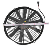 12V 14" Aftermarket 30101509 VA08-AP51/C-23A Medium Profile Electric Puller Fan for Excavator Bulldozer Loader Roller Crane Truck Trailer