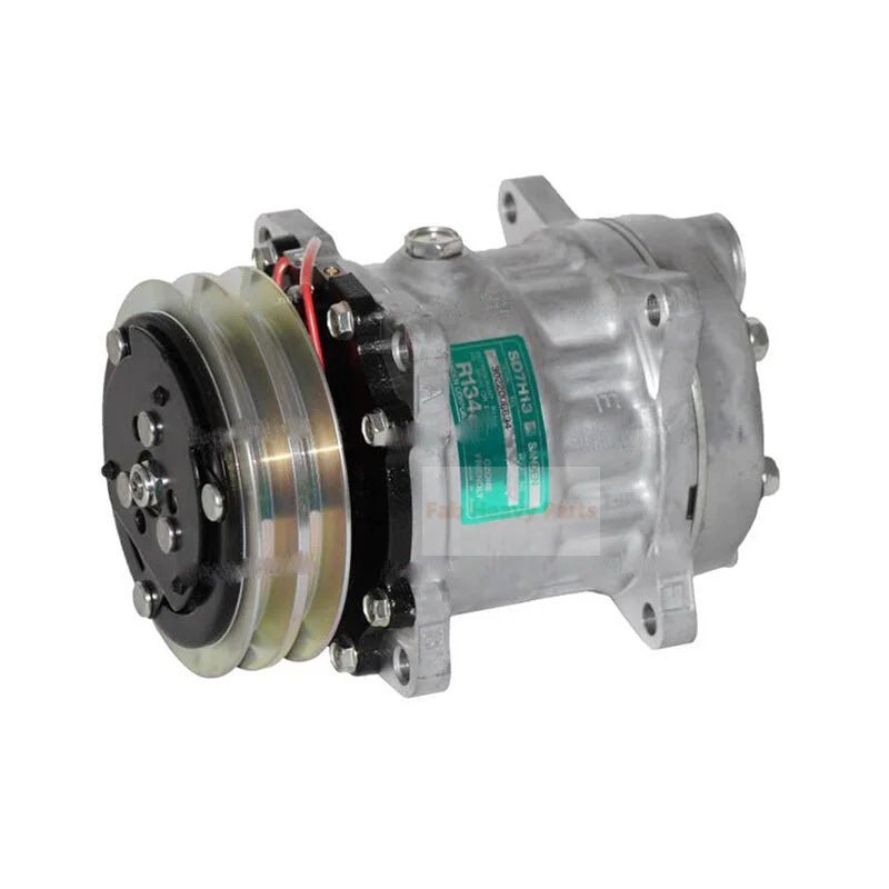 12V 1PK 125mm SD7H13 A/C Compressor VOE14525502 Fits for Volvo Excavator ECR58 ECR88 - Fab Heavy Parts