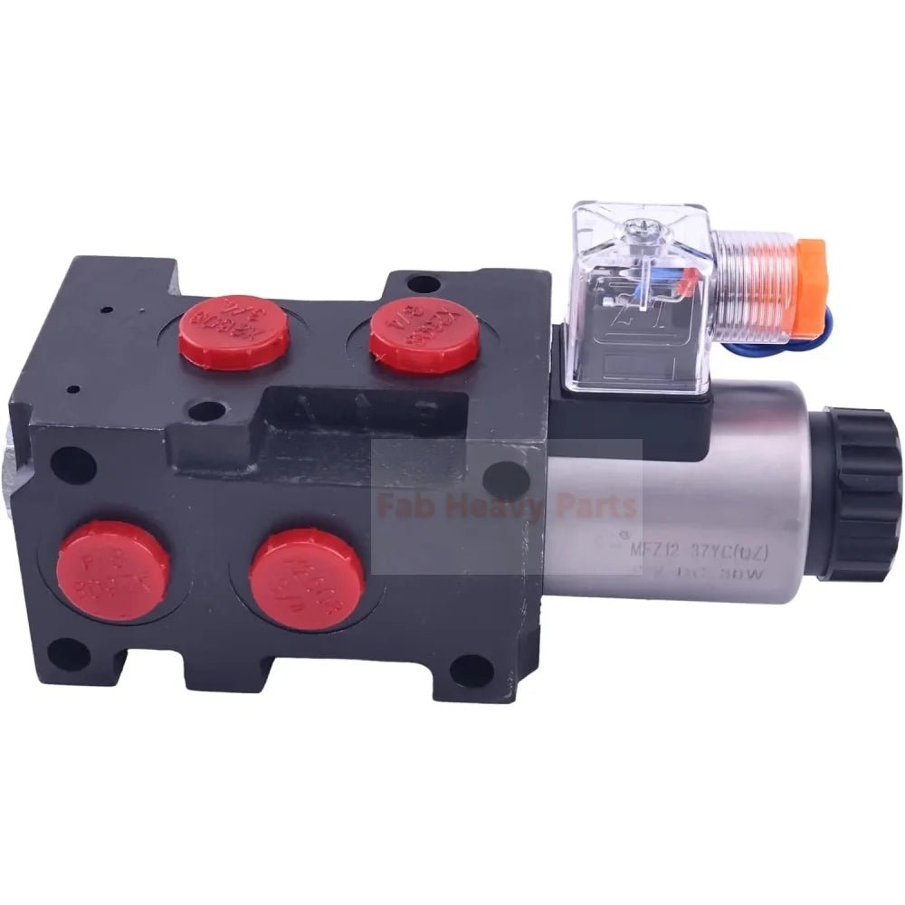 12V 2.5AMPS Double Selector Valve 13.2GPM 3600PSI Max Six SAE 8 Ports - Fab Heavy Parts