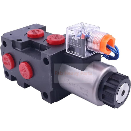 12V 2.5AMPS Double Selector Valve 13.2GPM 3600PSI Max Six SAE 8 Ports - Fab Heavy Parts