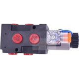12V 2.5AMPS Double Selector Valve 13.2GPM 3600PSI Max Six SAE 8 Ports - Fab Heavy Parts