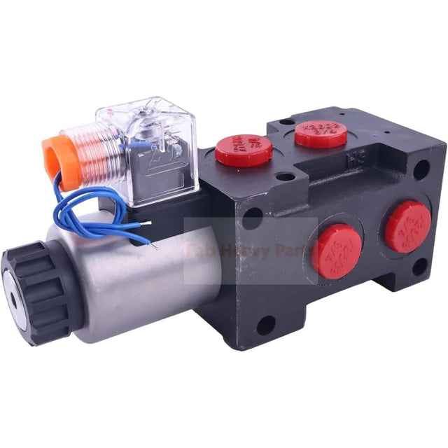 12V 2.5AMPS Double Selector Valve 13.2GPM 3600PSI Max Six SAE 8 Ports - Fab Heavy Parts
