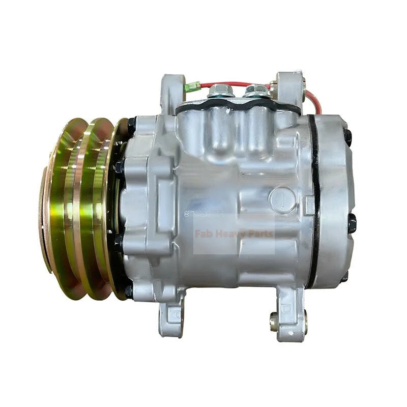 12V 2PK 115mm Sanden SD7B10 A/C Compressor 72275977 Fits for Massey Ferguson 3315 3325 3330 3340 3350 - Fab Heavy Parts