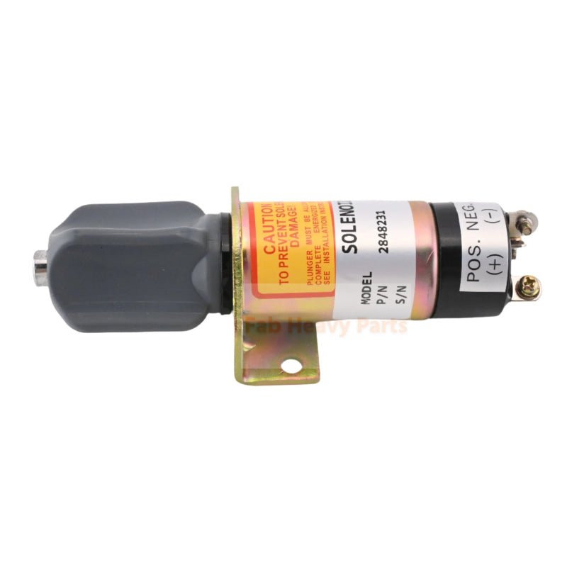 12V 3 Terminals Shutdown Stop Solenoid 2848231 for Perkins Engine 4.108 4.165 T6.3544 6.3544 - Fab Heavy Parts