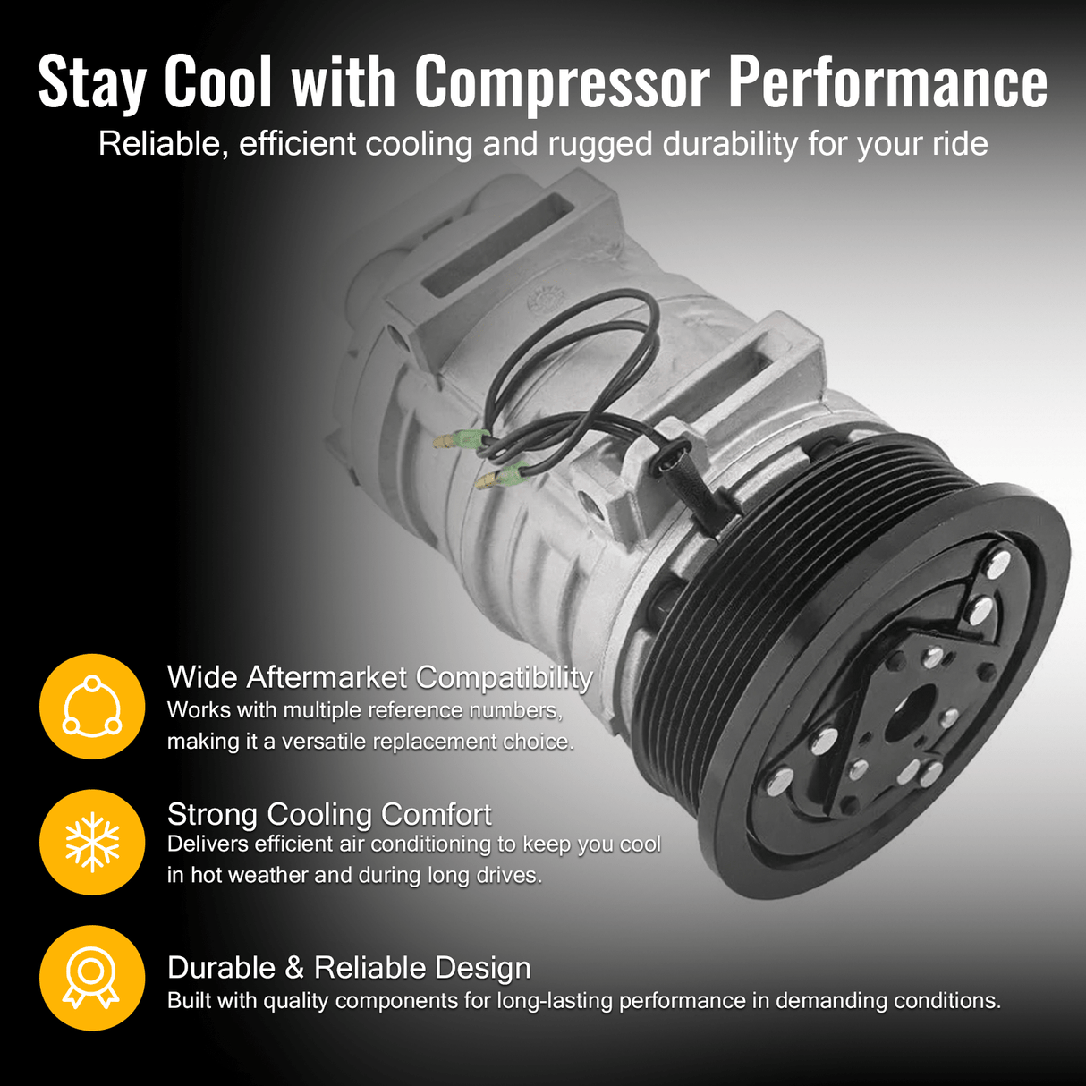12V 8PK 123mm TM - 16HS A/C Compressor 103 - 56458 103 - 56403 103 - 56408 103 - 56417 435 - 56458 Fits for Seltec - Fab Heavy Parts