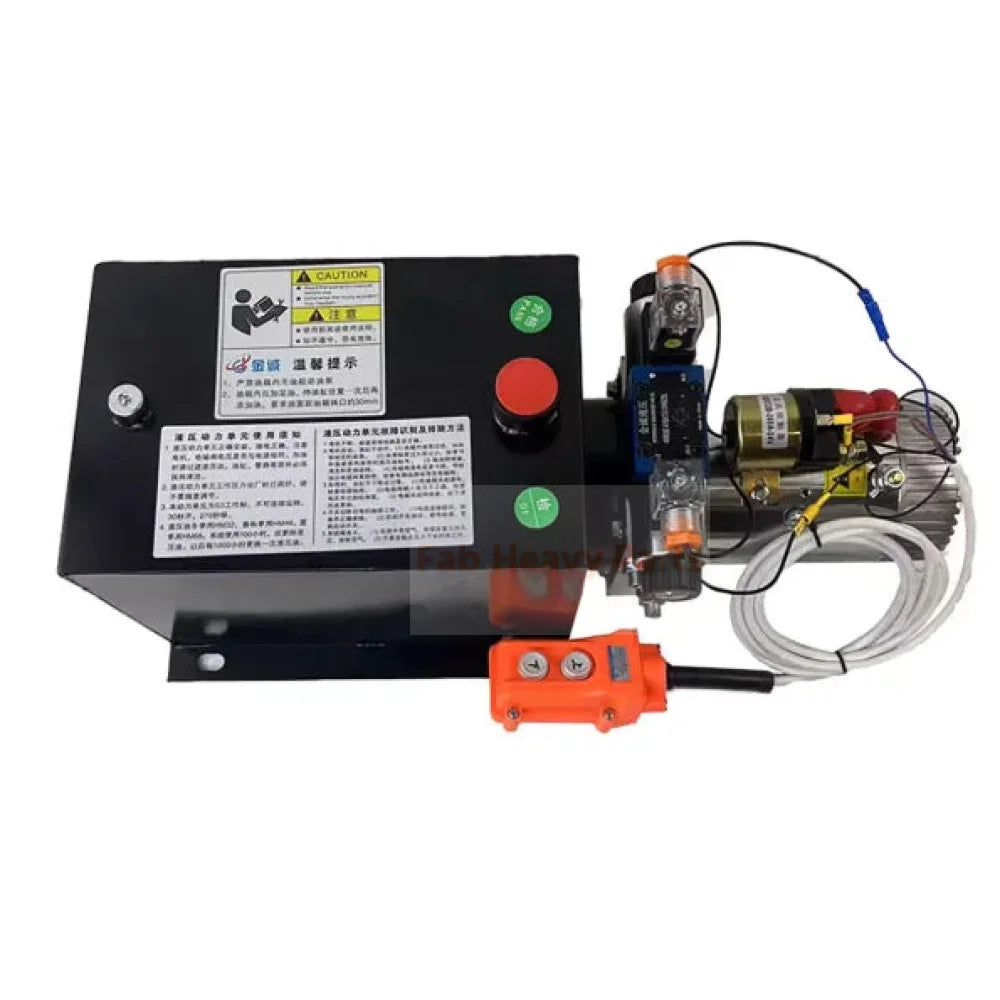 12V DC Double Acting Hydraulic Power Unit 8 Quart Steel Tank 3kW 1.8GPM 2900PSI SAE 8 Fits for Dump Trailer Car Lifting