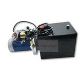 12V DC Double Acting Hydraulic Power Unit 8 Quart Steel Tank 3kW 1.8GPM 2900PSI SAE 8 Fits for Dump Trailer Car Lifting - Fab Heavy Parts