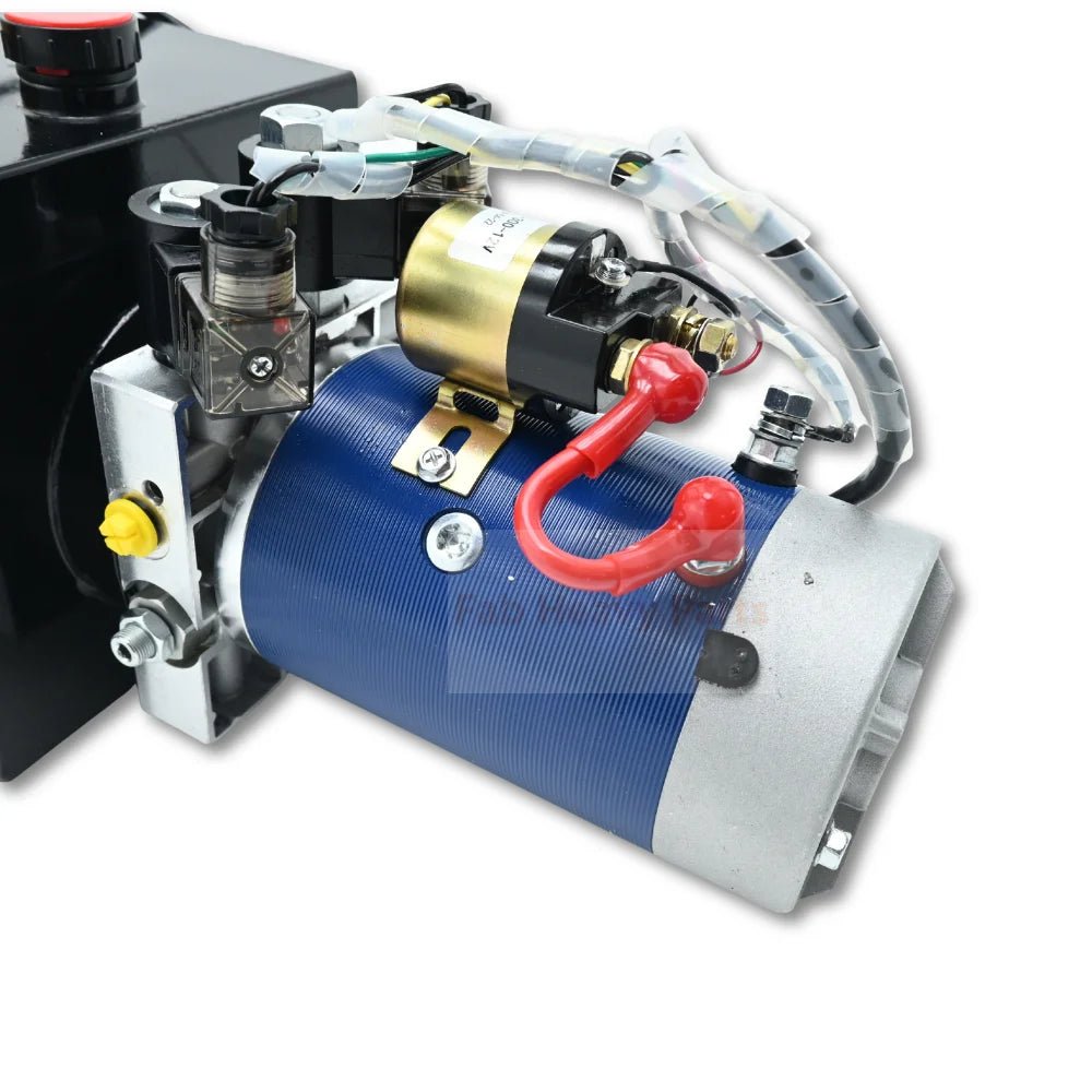 12V DC Double Acting Hydraulic Power Unit 8 Quart Steel Tank 3kW 1.8GPM 2900PSI SAE 8 Fits for Dump Trailer Car Lifting - Fab Heavy Parts