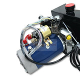 12V DC Double Acting Hydraulic Power Unit 8 Quart Steel Tank 3kW 1.8GPM 2900PSI SAE 8 Fits for Dump Trailer Car Lifting - Fab Heavy Parts