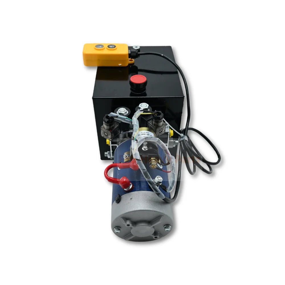 12V DC Double Acting Hydraulic Power Unit 8 Quart Steel Tank 3kW 1.8GPM 2900PSI SAE 8 Fits for Dump Trailer Car Lifting - Fab Heavy Parts