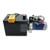 12V DC Double Acting Hydraulic Power Unit 8 Quart Steel Tank 3kW 1.8GPM 2900PSI SAE 8 Fits for Dump Trailer Car Lifting - Fab Heavy Parts