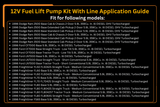 12V Fuel Lift Pump Kit With Line 4988747 3936316 Fits for Cummins Engine 6BT Dodge Ram Pickup Truck 2500 3500 5.9L 1994 - 1998 - Fab Heavy Parts