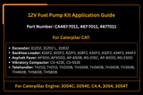 12V Fuel Pump Kit 467 - 7011 4677011 Fits for Caterpillar CAT Engine 3054C C4.4 Excavator 312D2 318D2 Loader 416F2 420F2 430F2 444F2 - Fab Heavy Parts