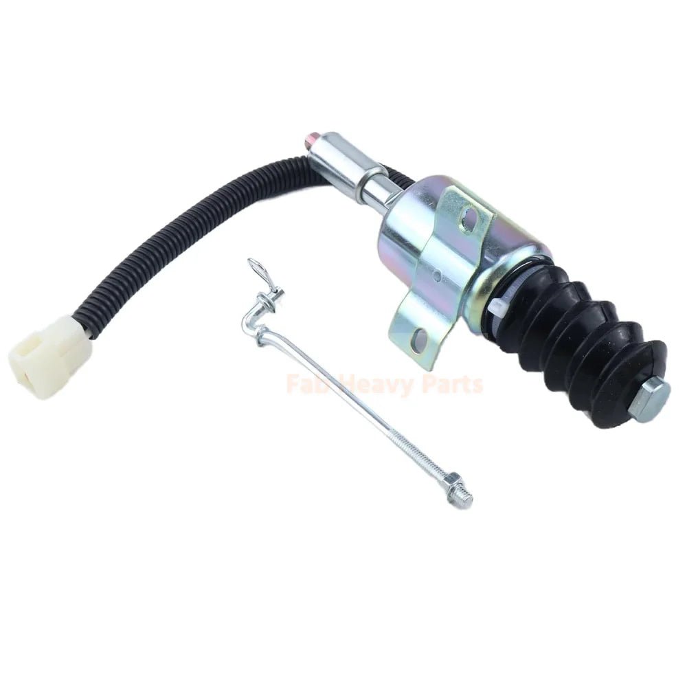 12V Fuel Shut Off Solenoid HL49331000144 Fits for Cummins Generator Excavator - Fab Heavy Parts