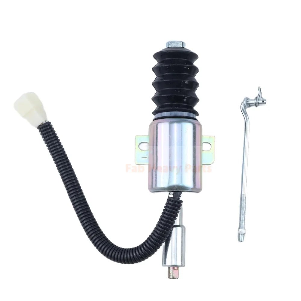 12V Fuel Shut Off Solenoid HL49331000144 Fits for Cummins Generator Excavator - Fab Heavy Parts
