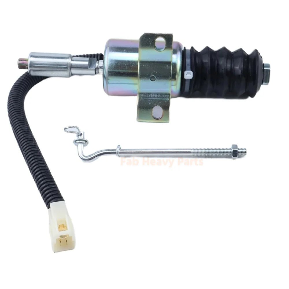 12V Fuel Shut Off Solenoid HL49331000144 Fits for Cummins Generator Excavator - Fab Heavy Parts
