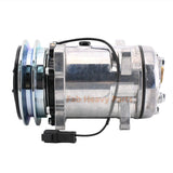 12V SD510 SD5H16 A/C Compressor 7T - 7825 7T7825 3E - 7704 3E7704 Fits for Caterpillar CAT 205B 206B 211B 416B 426B 438B 918F 950F - Fab Heavy Parts
