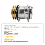 12V SD5H09 A/C Compressor 345 - 4547 3454547 Fits for Caterpillar CAT 259D 279D 289D 299D 257D 277D 287D 236D 246D - Fab Heavy Parts