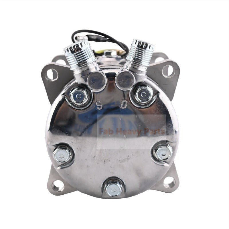 12V SD5H09 A/C Compressor 345 - 4547 3454547 Fits for Caterpillar CAT 259D 279D 289D 299D 257D 277D 287D 236D 246D - Fab Heavy Parts