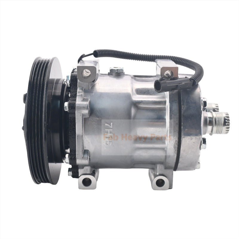 12V SD7H15 A/C Compressor 4105 47693200 84356660 Fits for New Holland Loader W50C W60C W70C W80C U80C B110C B95C - Fab Heavy Parts