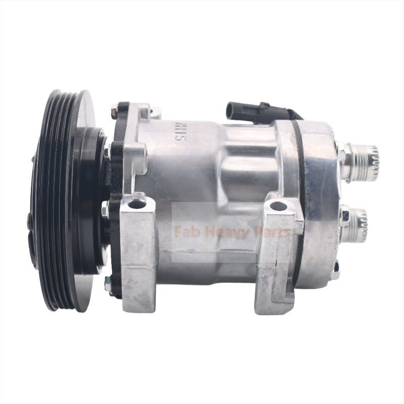 12V SD7H15 A/C Compressor 4105 47693200 84356660 Fits for New Holland Loader W50C W60C W70C W80C U80C B110C B95C - Fab Heavy Parts
