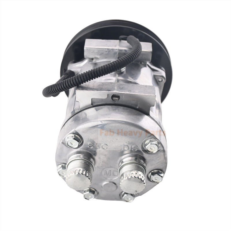 12V SD7H15 A/C Compressor 4105 47693200 84356660 Fits for New Holland Loader W50C W60C W70C W80C U80C B110C B95C - Fab Heavy Parts