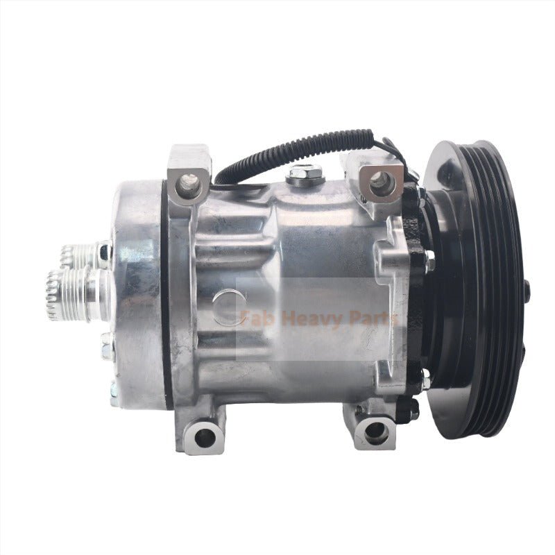 12V SD7H15 A/C Compressor 4105 47693200 84356660 Fits for New Holland Loader W50C W60C W70C W80C U80C B110C B95C - Fab Heavy Parts
