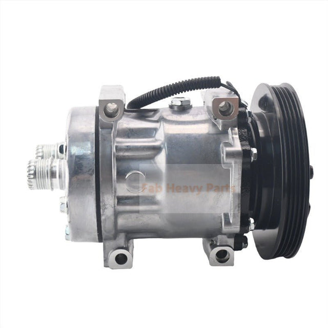 12V SD7H15 A/C Compressor 4105 47693200 84356660 Fits for New Holland Loader W50C W60C W70C W80C U80C B110C B95C - Fab Heavy Parts