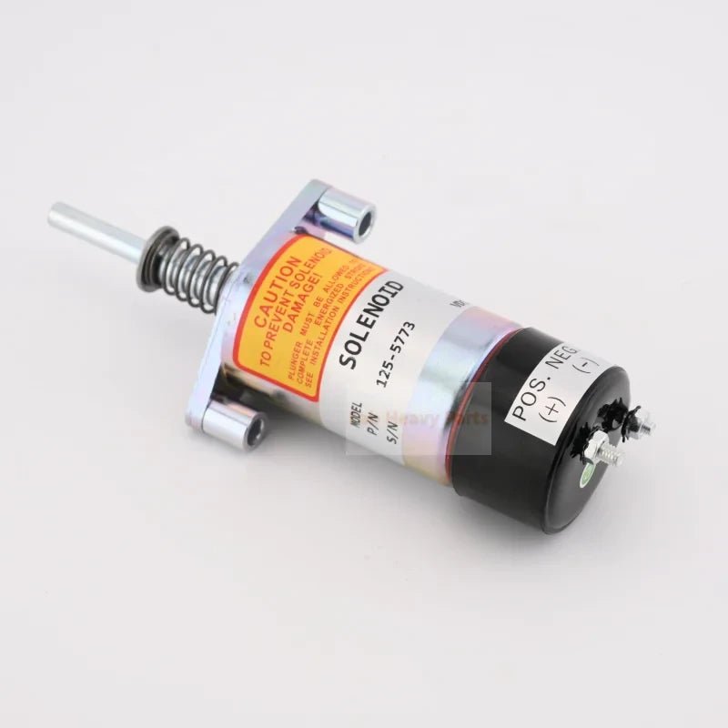 12V Shutoff Solenoid 125 - 5773 1255773 Fits for Caterpillar CAT Engine 3204 3304 3304B 3306 3306B 3306C 3406B 3406C - Fab Heavy Parts