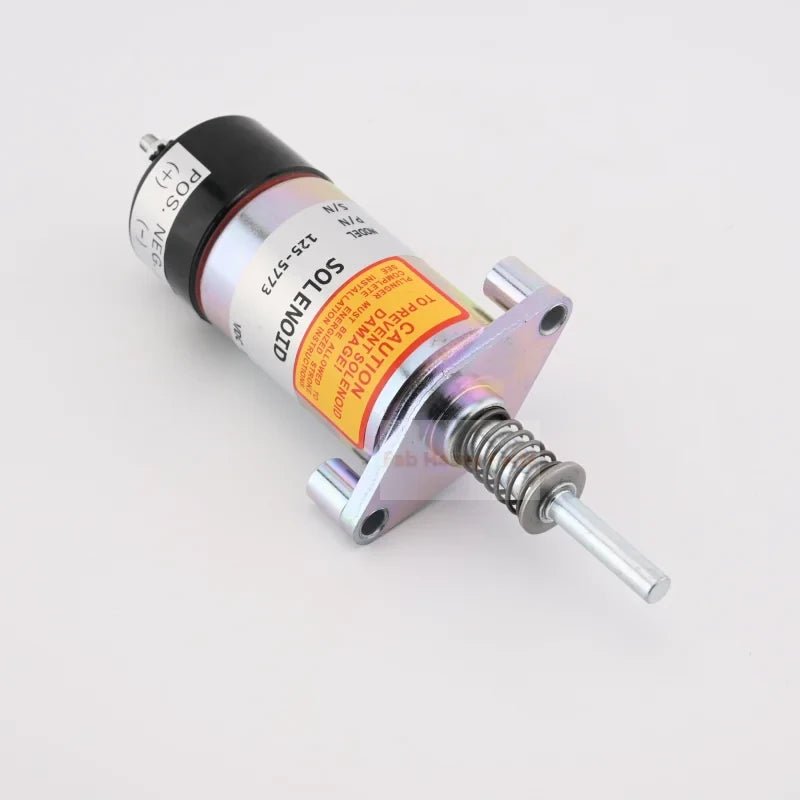 12V Shutoff Solenoid 125 - 5773 1255773 Fits for Caterpillar CAT Engine 3204 3304 3304B 3306 3306B 3306C 3406B 3406C - Fab Heavy Parts