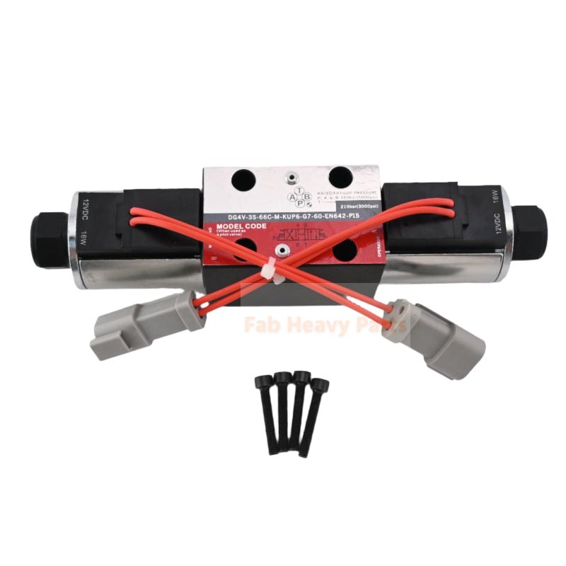 12V Solenoid Valve 223 - 8181 2238181 Fits for Caterpillar CAT 416D 420D 424B 428D 430D 432D 438D 442D Backhoe Loader - Fab Heavy Parts