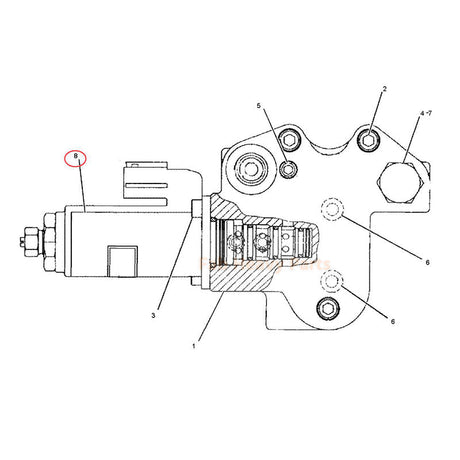 12V Solenoid Valve 225 - 4558 2254558 Fits for Caterpillar CAT Excavator 330D 336D 336E 345C 345D 349D 349E 349F 352F M330D W345C MH - Fab Heavy Parts