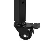 Regulowany stół warsztatowy o wymiarach 60 × 24 cali, do dużych obciążeń, z gniazdkiem elektrycznym i kółkami. Duża nośność. Blat z drewna gumowego