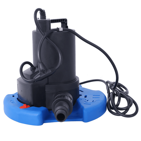 1/4 HP Automatic Swimming Pool Cover Pump 120 V Submersible with 3/4 Check Valve Adapter1850 GPH Water Removal - Fab Heavy Parts
