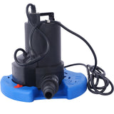 1/4 HP Automatic Swimming Pool Cover Pump 120 V Submersible with 3/4 Check Valve Adapter1850 GPH Water Removal - Fab Heavy Parts
