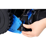 14 - Inch 5 - Blade Push Reel Lawn Mower with Grass Catcher - Blue - Fab Heavy Parts