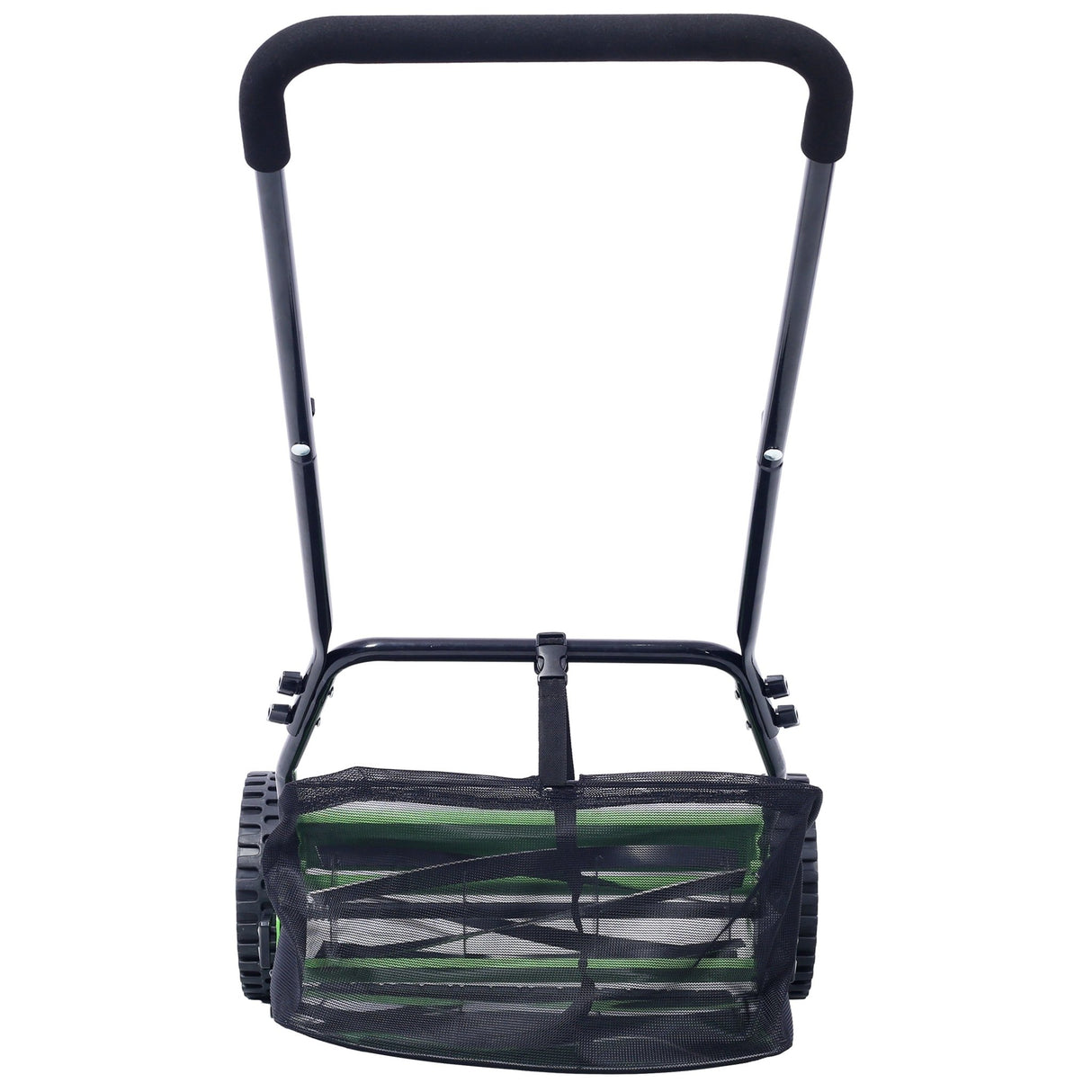 14 - Inch 5 - Blade Push Reel Lawn Mower with Grass Catcher - Green - Fab Heavy Parts
