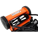 14 - Inch 5 - Blade Push Reel Lawn Mower with Grass Catcher - Orange - Fab Heavy Parts