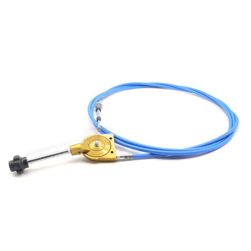5M, 200" Throttle Cable Push Pull Cable With Control Handle for Excavators Loaders Tractors-Blue