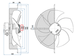 141W 400V Axial Fan R09R - 3530HA - 4T - 4258 R09R - 3530HA - 4T - 4250 Fits for Hidria - Fab Heavy Parts
