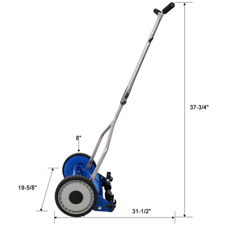 14in Push Lawn Mower 5 - blade Reel Mower - Fab Heavy Parts