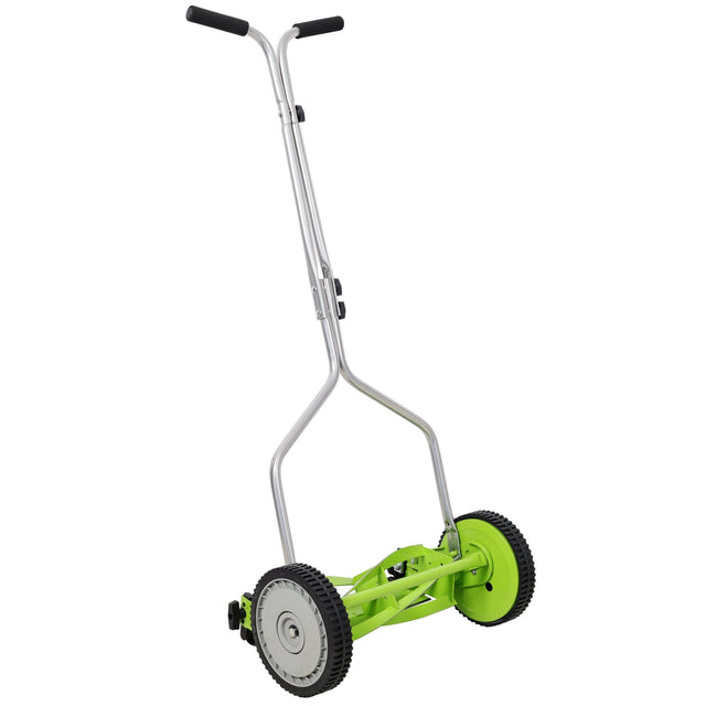 14in Push Lawn Mower Push Reel Lawn Mower - Green - Fab Heavy Parts