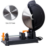 15 - Amp Heavy Duty 14 Inch Metal Cutting Chop Saw W/ 2x14 Inch Carbide - Tipped Blade ETL Certificate - Fab Heavy Parts