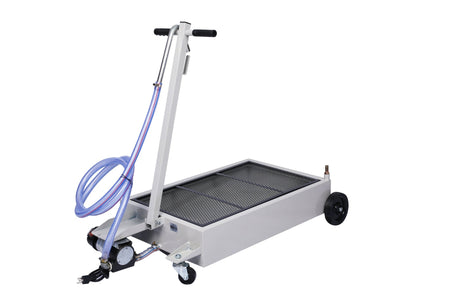 15 Gallon Low Profile Oil Drain Pan with Electric Pump - Fab Heavy Parts