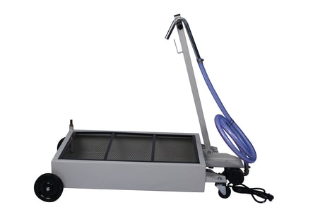 15 Gallon Low Profile Oil Drain Pan with Electric Pump - Fab Heavy Parts