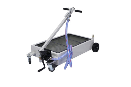 15 Gallon Low - Profile Oil Drain Pan with Manual Pump - Fab Heavy Parts